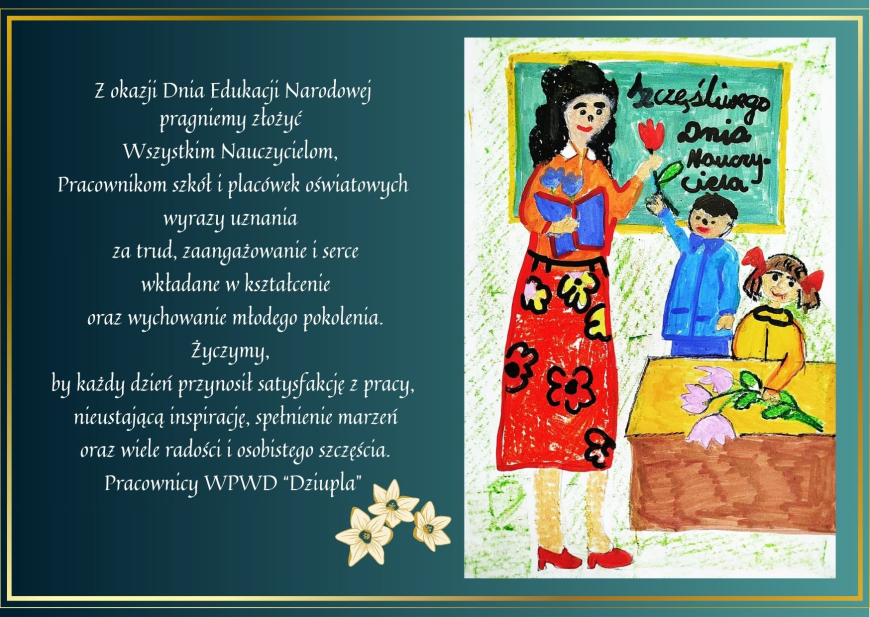 Najserdeczniejsze życzenia z okazji Dnia Edukacji Narodowej